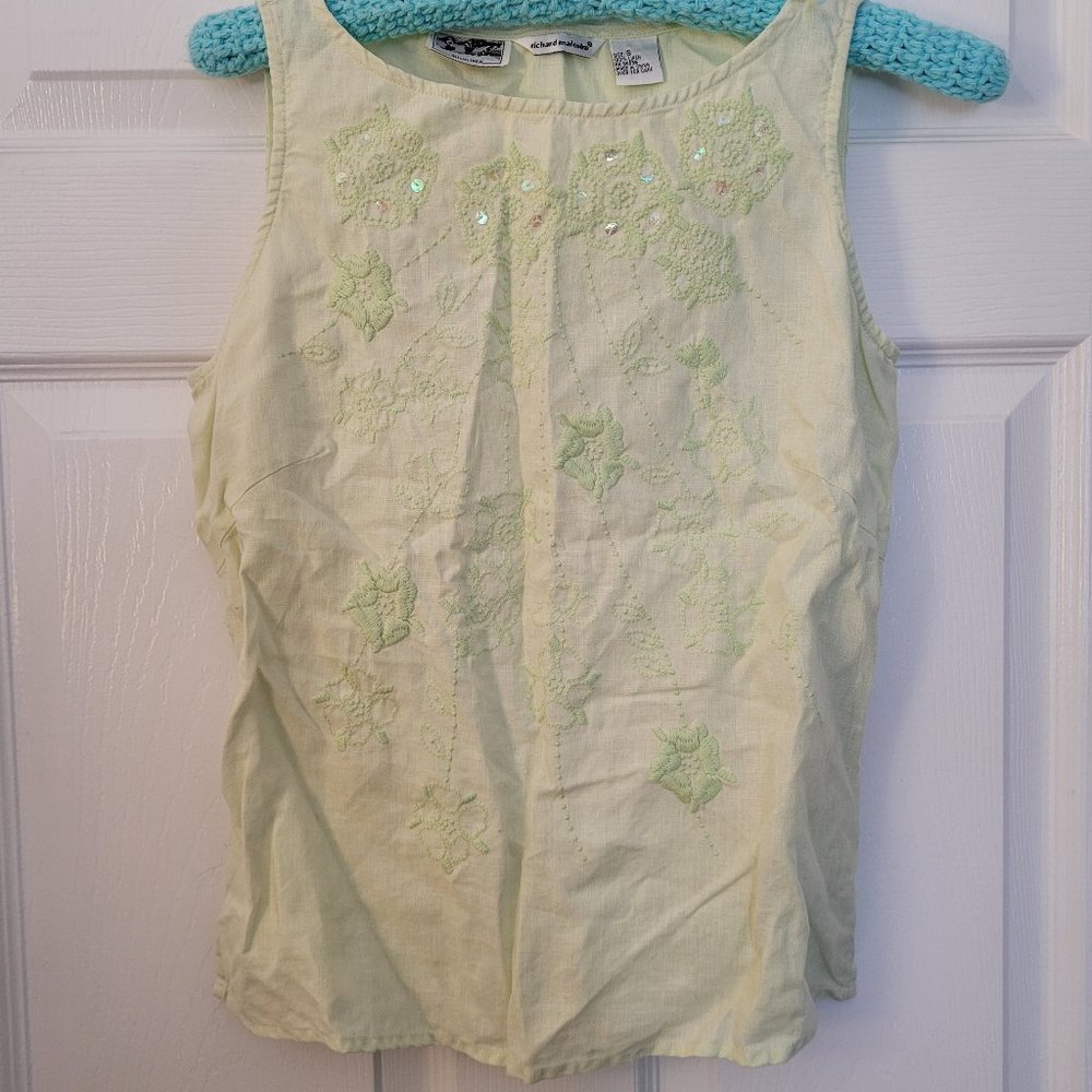 **SOLD ON DEPOP** Richard Malcolm Irish Linen Size Small Tank Top